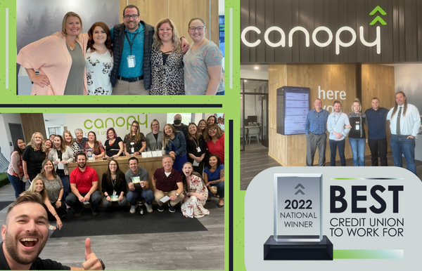 Canopy  Recognized as  7th Best Credit Union to Work For
